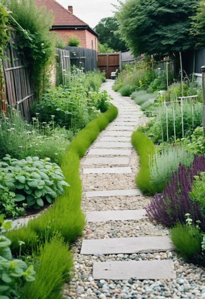 14. Herb Garden Pathway Design Ideas