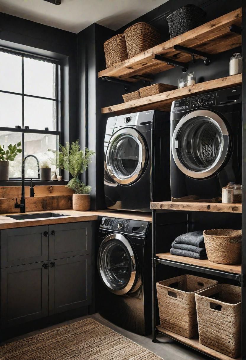 10. Pipe and Wood Shelving Setup