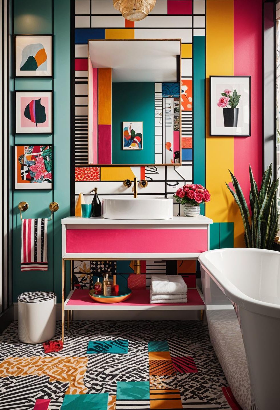 20. Bold Pop Art Bathroom Ideas