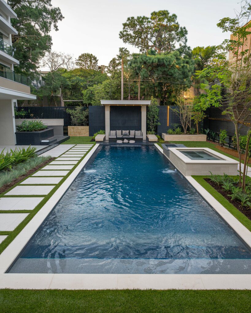 8. Sleek Lap Pools for Fitness