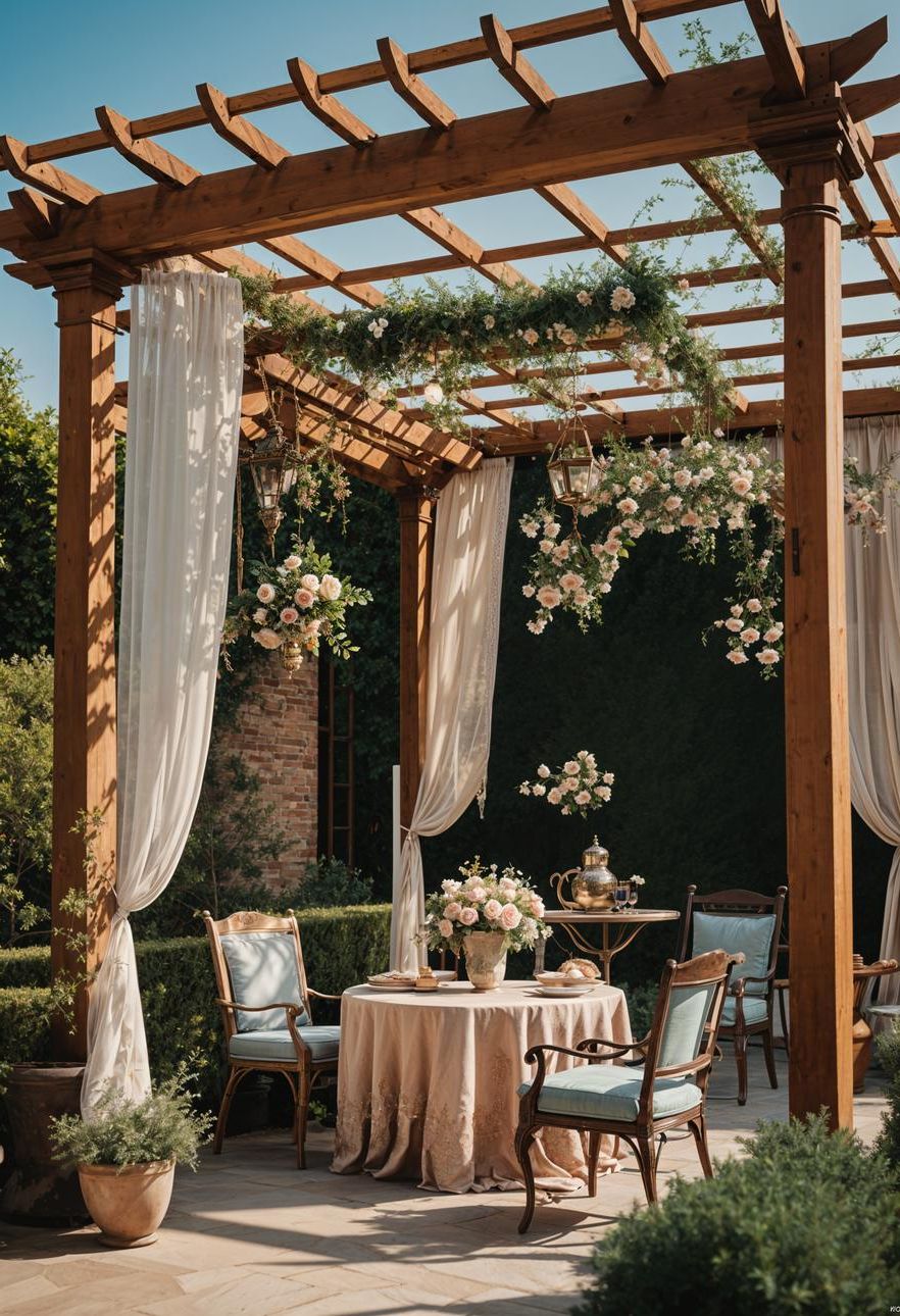 9. Vintage Pergola Style With Antiques - photo 2