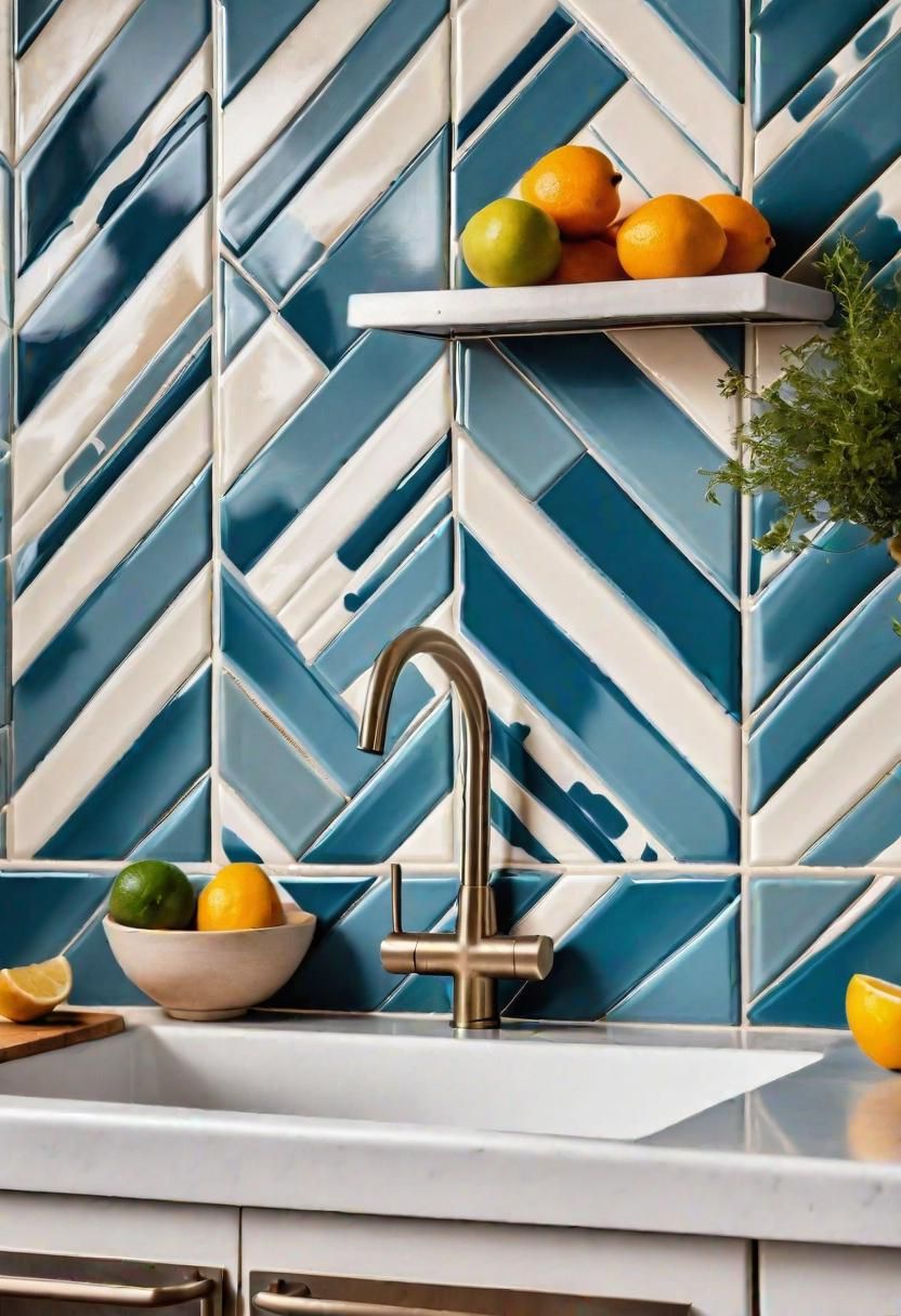 8. Geometric Tile Backsplash Ideas - photo 3