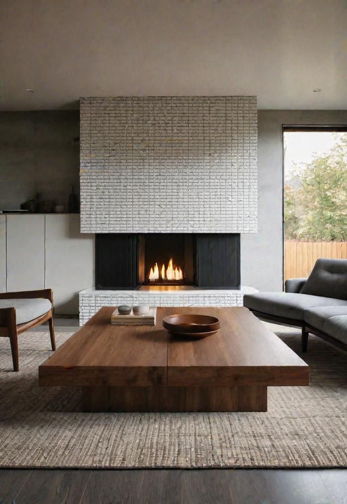 27. Sleek Tiled Fireplace Ideas