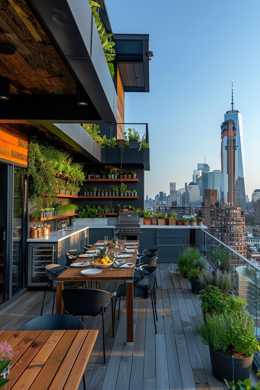 5. Rooftop Kitchen Oasis