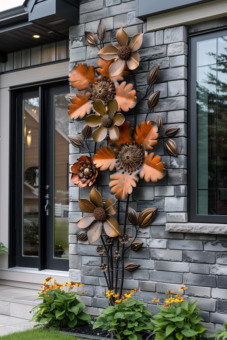 6. Large Metal Flower Wall Decor - photo 3