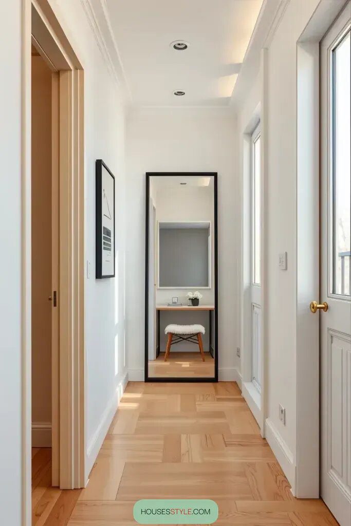 Mirrors as a Trick to Widen Narrow Hallways - photo 2