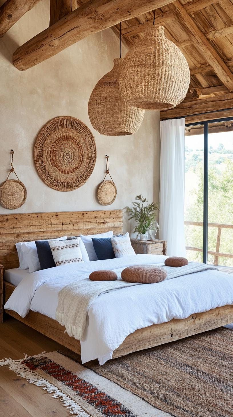 18. Statement Pendants Above Rustic Beds - photo 2
