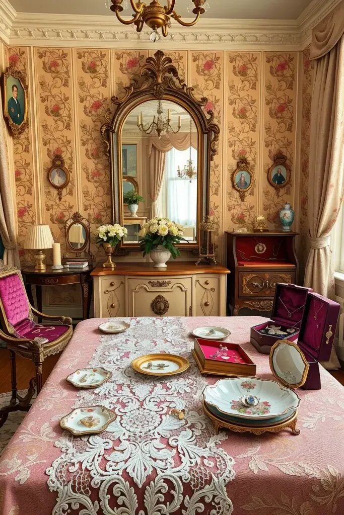 Vintage Jewelry for a Feminine Bedroom Accent