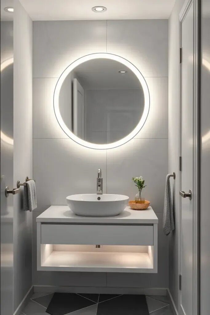 Backlit Round Mirrors For Soft Lighting - photo 2