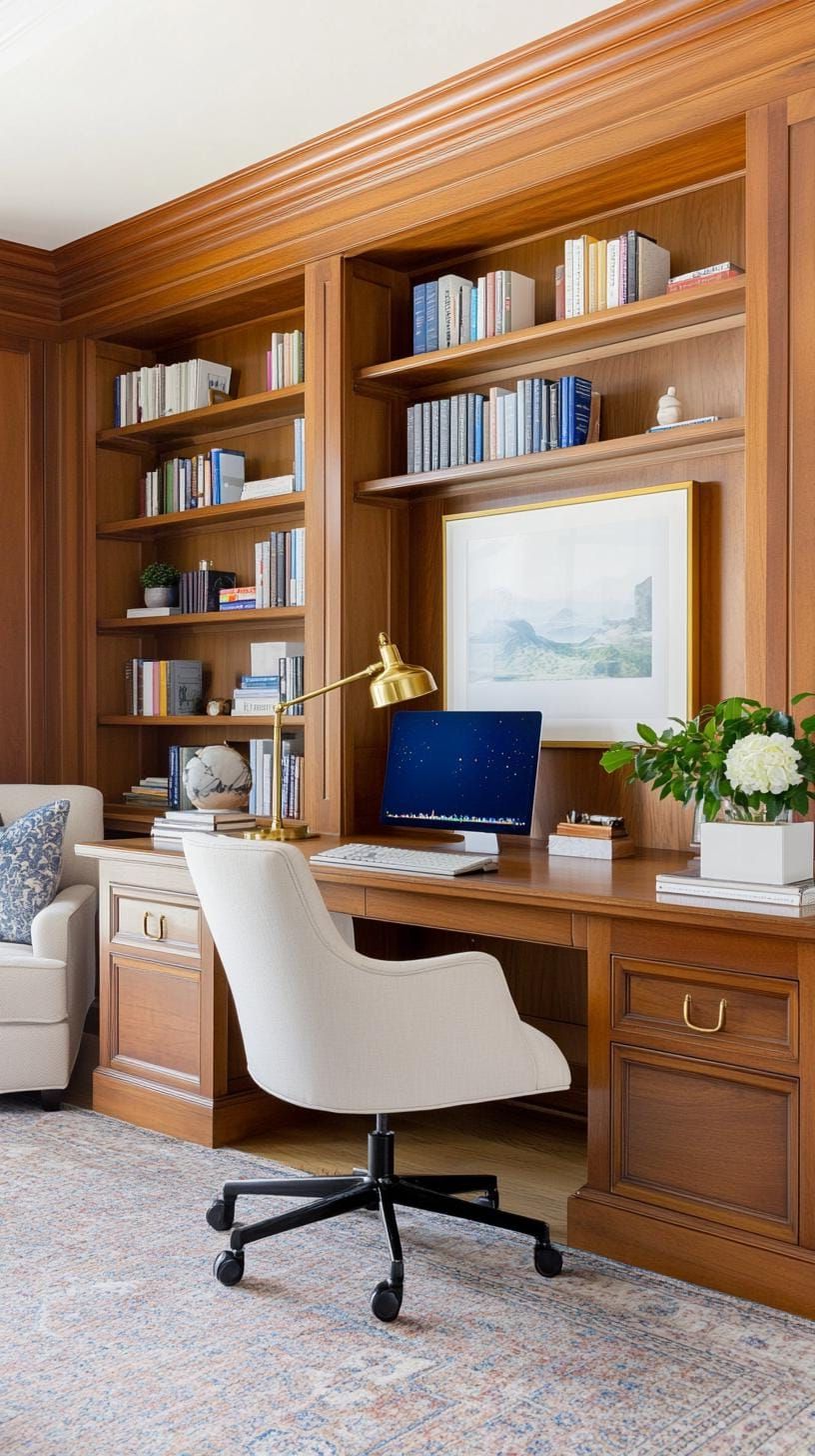 13. Step into the Cozy Reading Nook with Custom Bookshelves