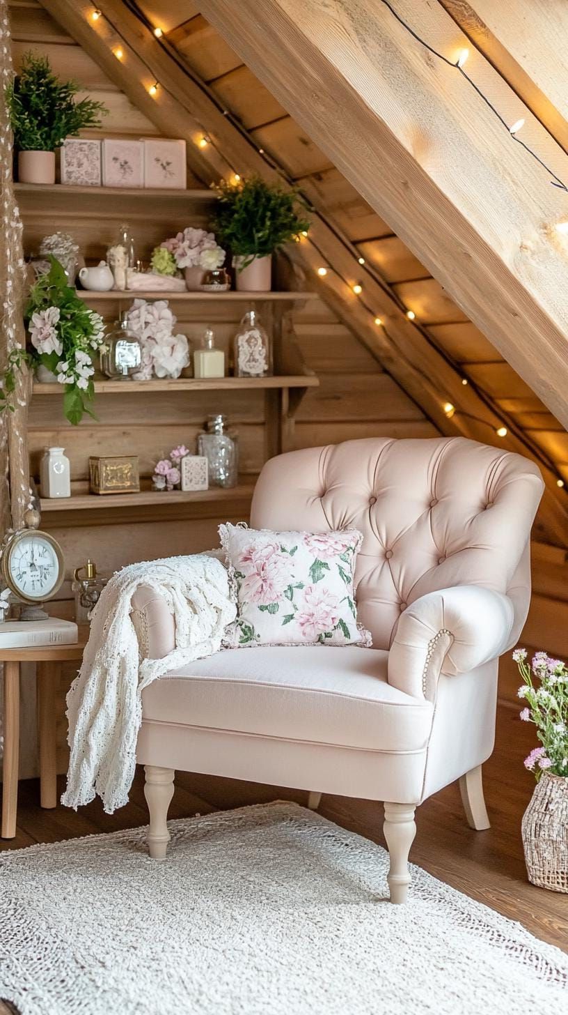 1. Rustic Wood-Paneled Shed with Vintage Armchair - photo 4