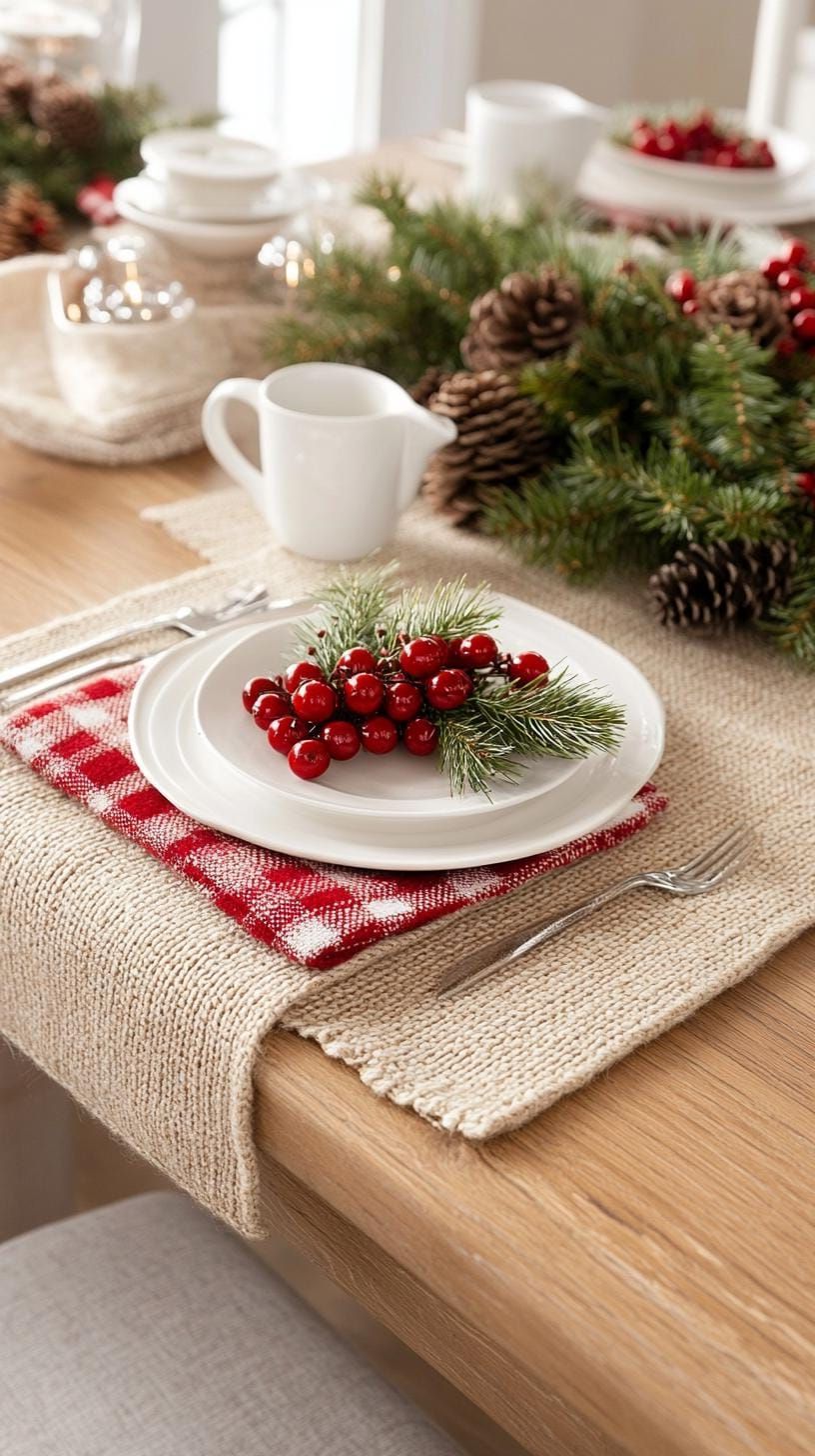 11. Farmhouse Christmas Table with Chunky Knit Accents - photo 3