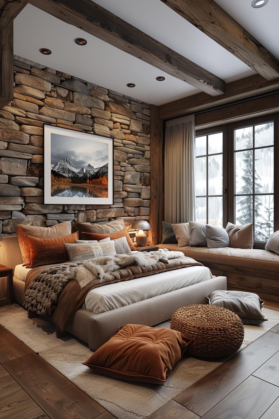 19. Rustic-Chic Mountain Bedroom Retreat - photo 2