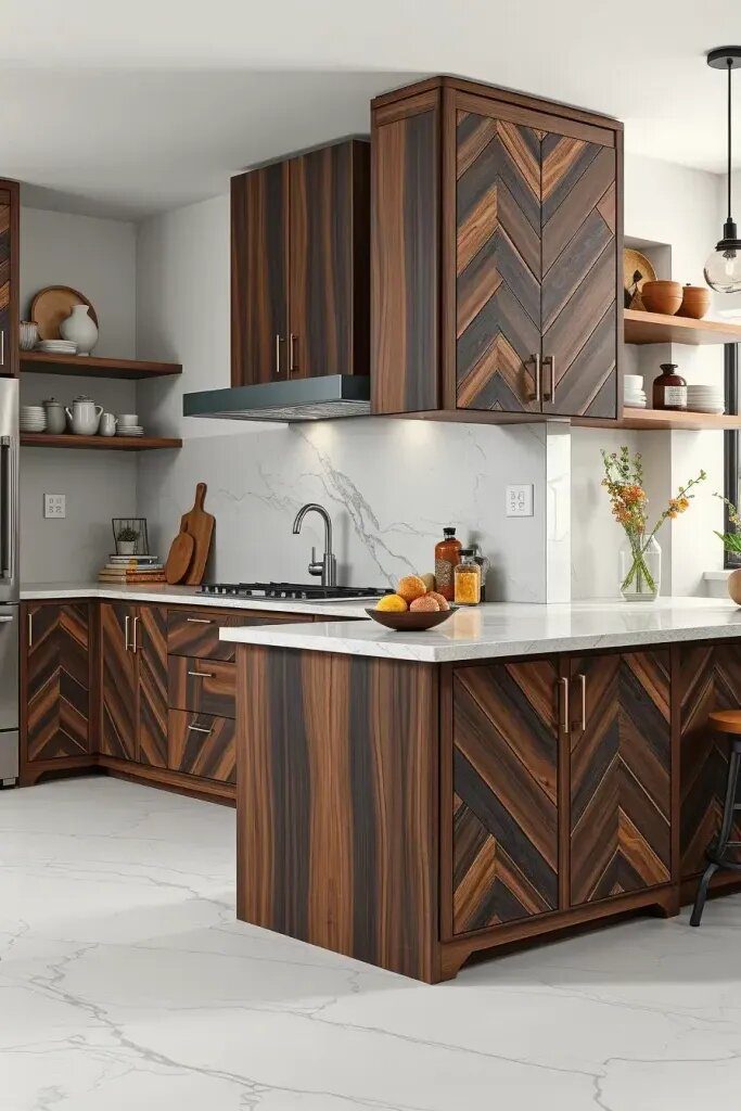 Herringbone Wood Cabinets for Timeless Style - photo 2