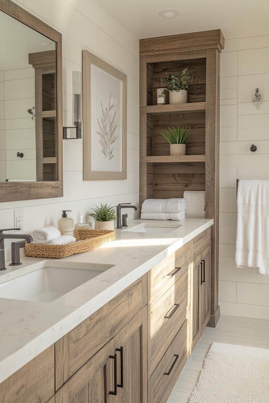 11. Wood and White Bathroom Pairings - photo 3
