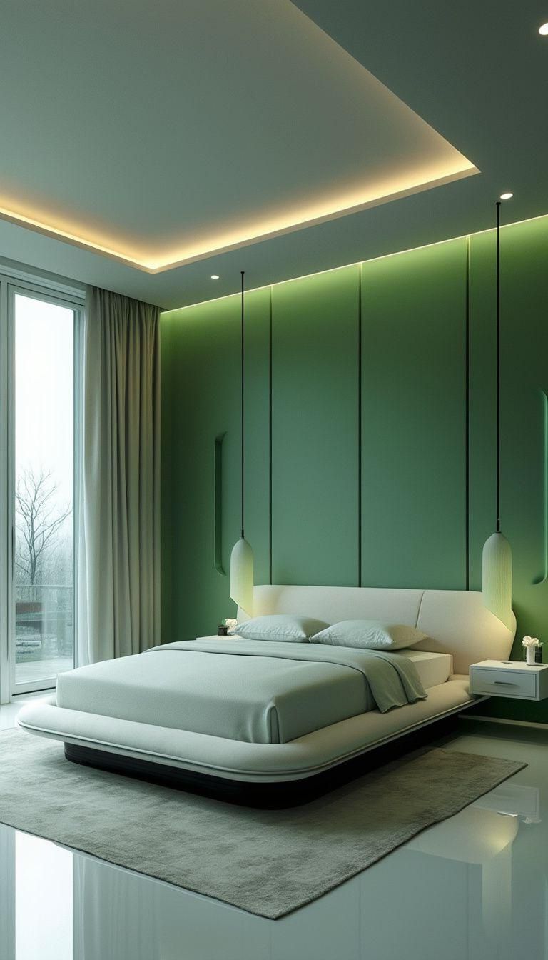 13. Futuristic Loft with a Sage Green Accent Wall - photo 2