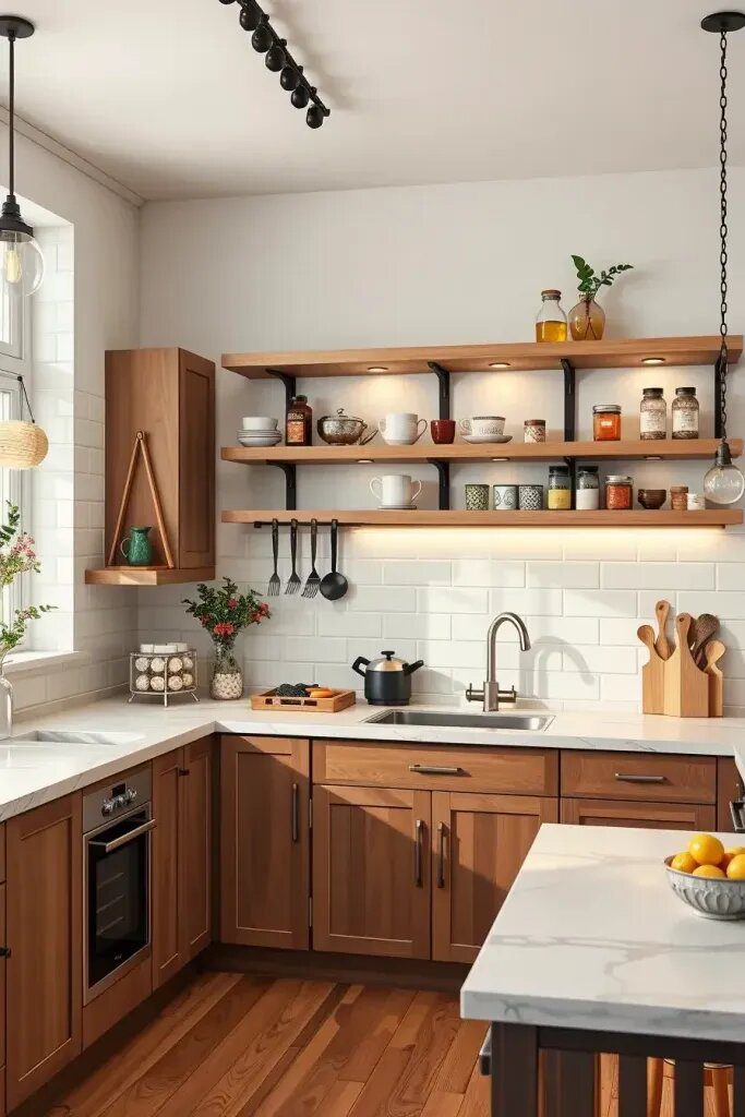 Floating Shelves as Stylish Storage - photo 2