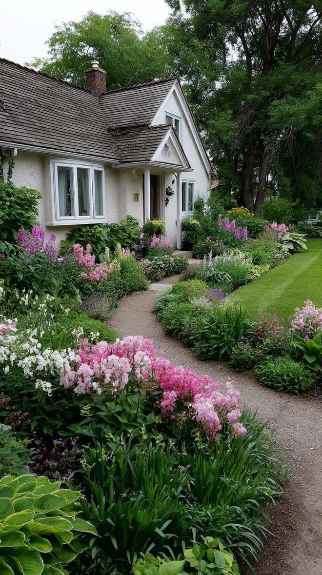 16. A Flower Border Path Circling the House - photo 2