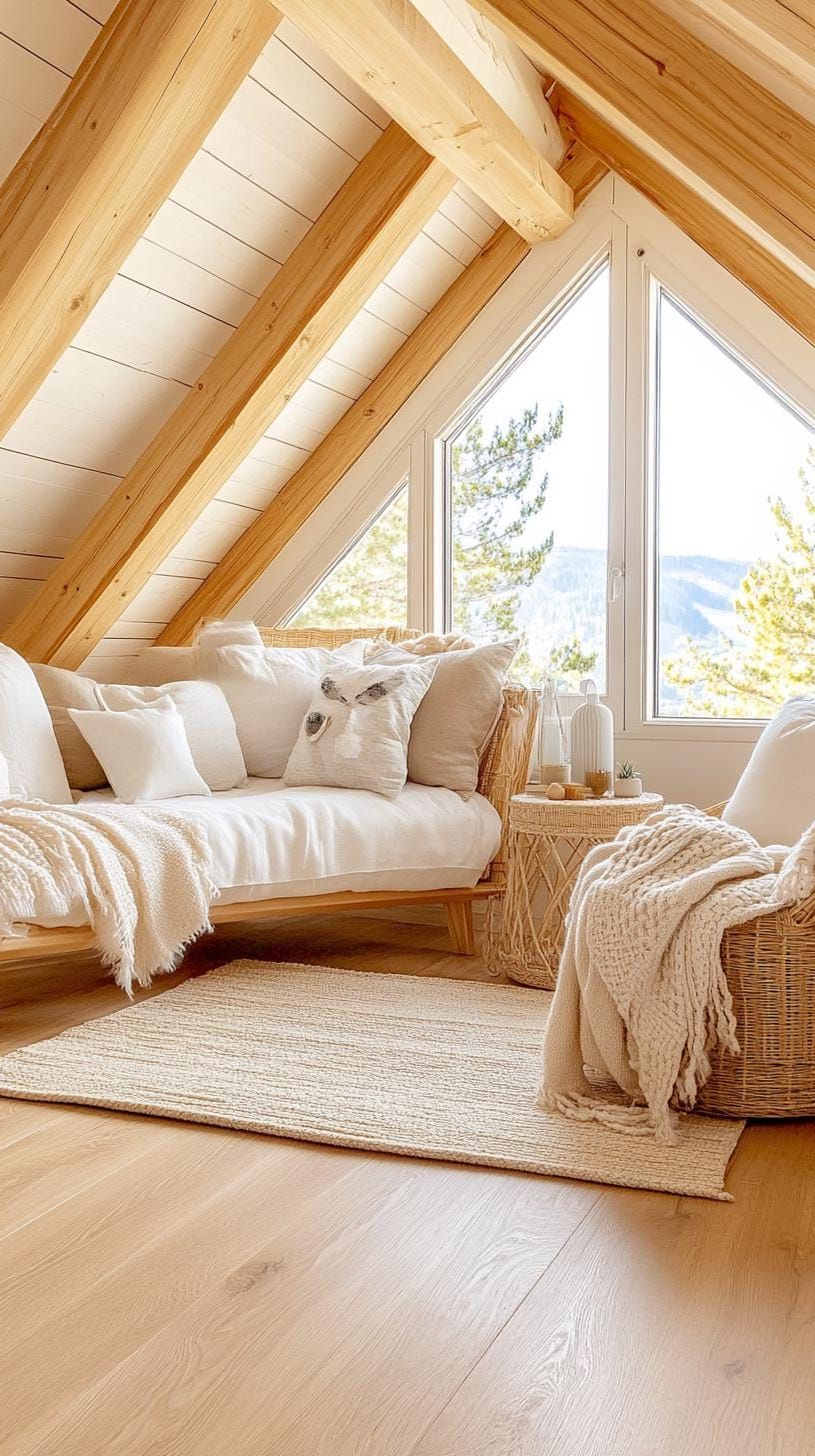 3. Scandinavian Loft Style with Cozy Vibes