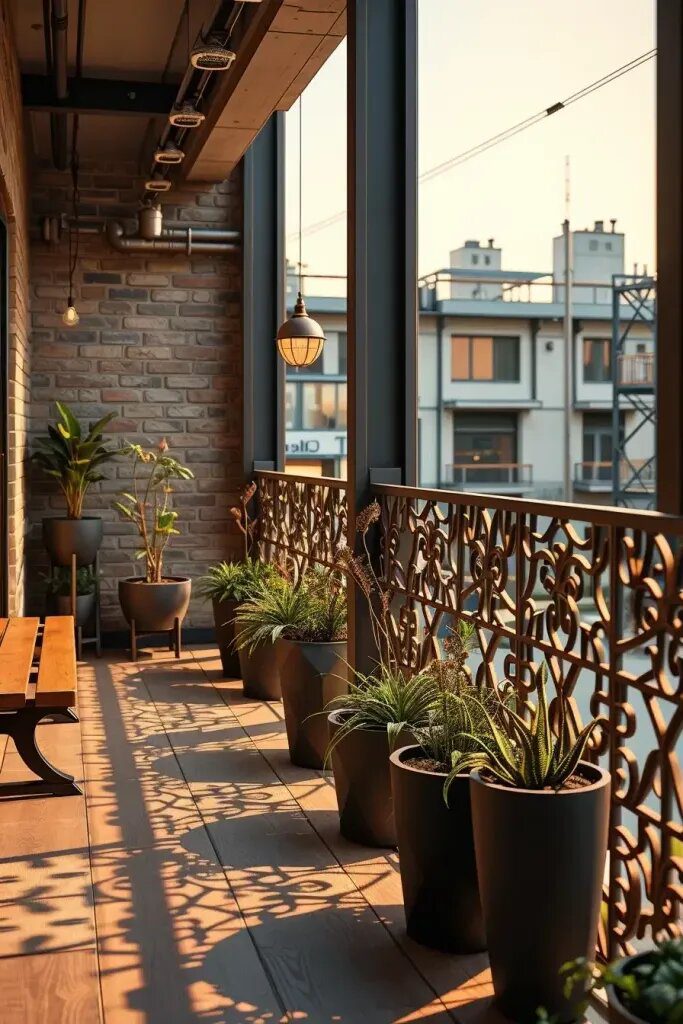 Perforated Metal Balconies With Custom Patterns