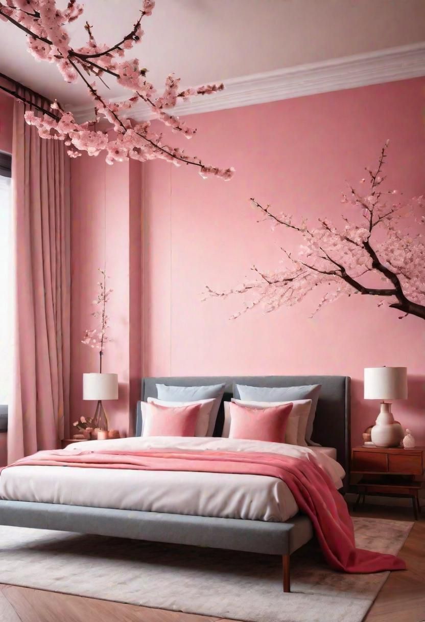 22. Asian-Inspired Pink Bedroom Style