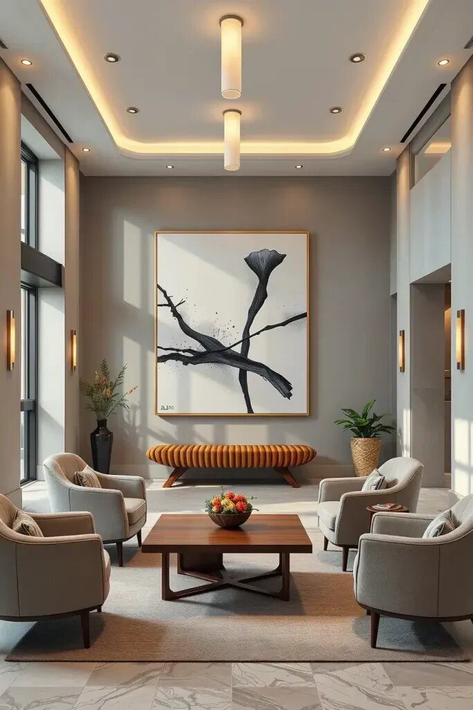 Bringing Art into Minimalist Lobby Design - photo 2