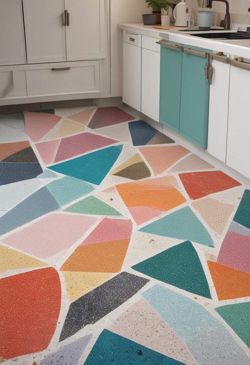 37. Trendy Colorful Terrazzo Flooring - photo 2