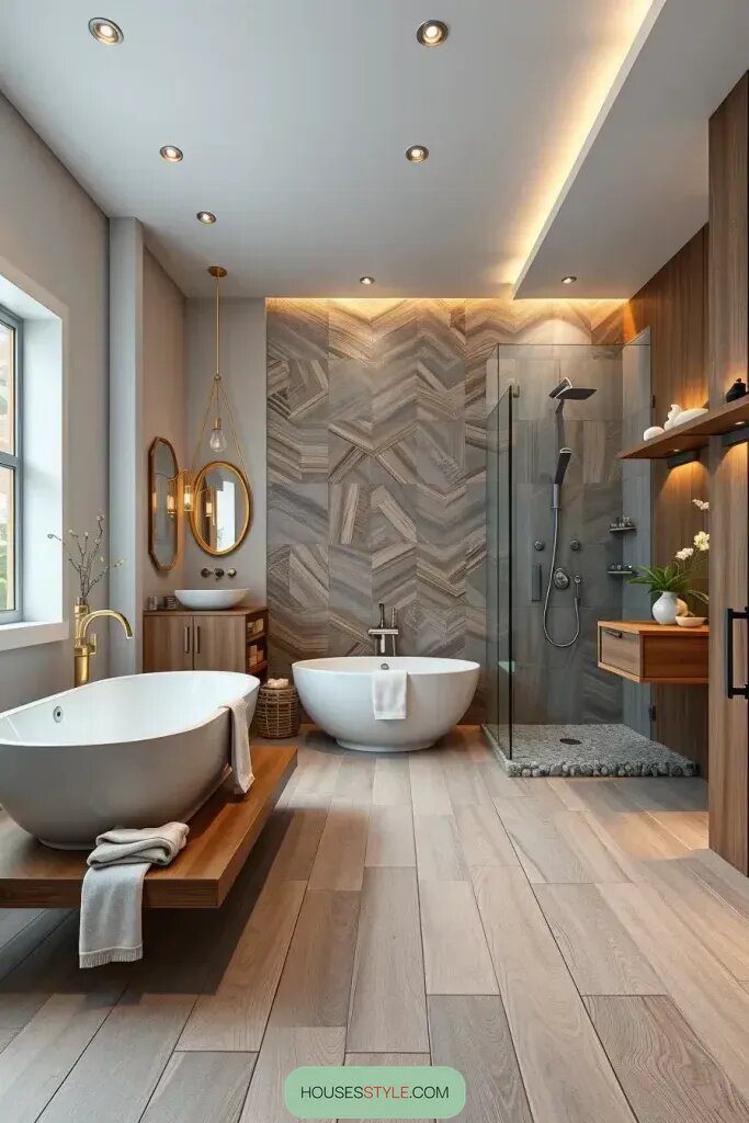 Wood Tile Designs for a Relaxing Bathroom Retreat - photo 2