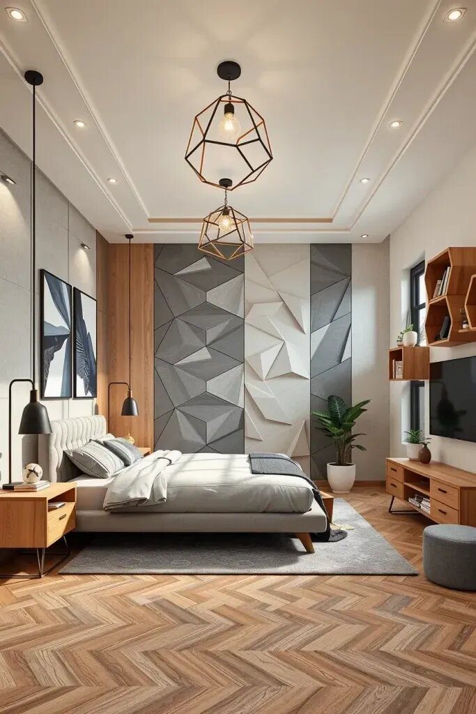 How to Add Geometric Flair to a Bedroom