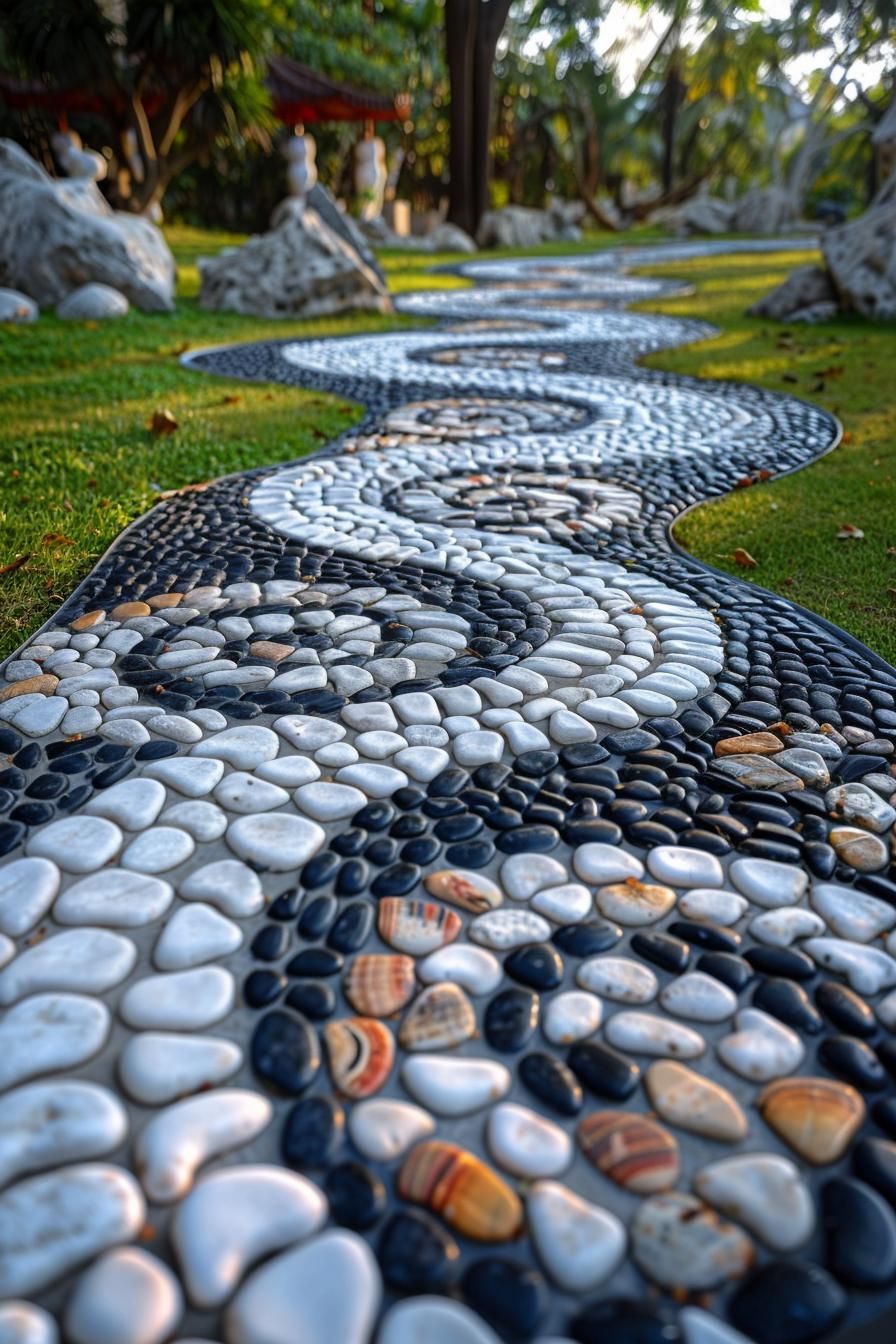 1. Pebble Path Mosaic Ideas - photo 3