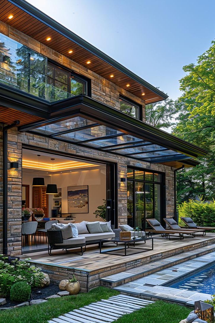 4. Modern Glass Patio Roof Extensions - photo 3