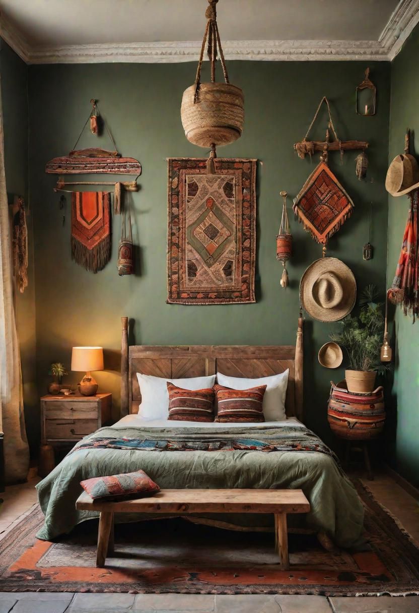 13. Global Textiles Meet Sage Green Decor