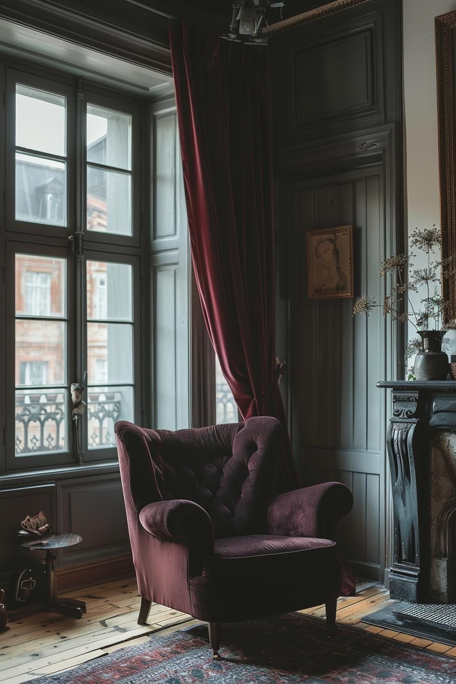 5. Elegant Vintage Velvet Drapery Layers