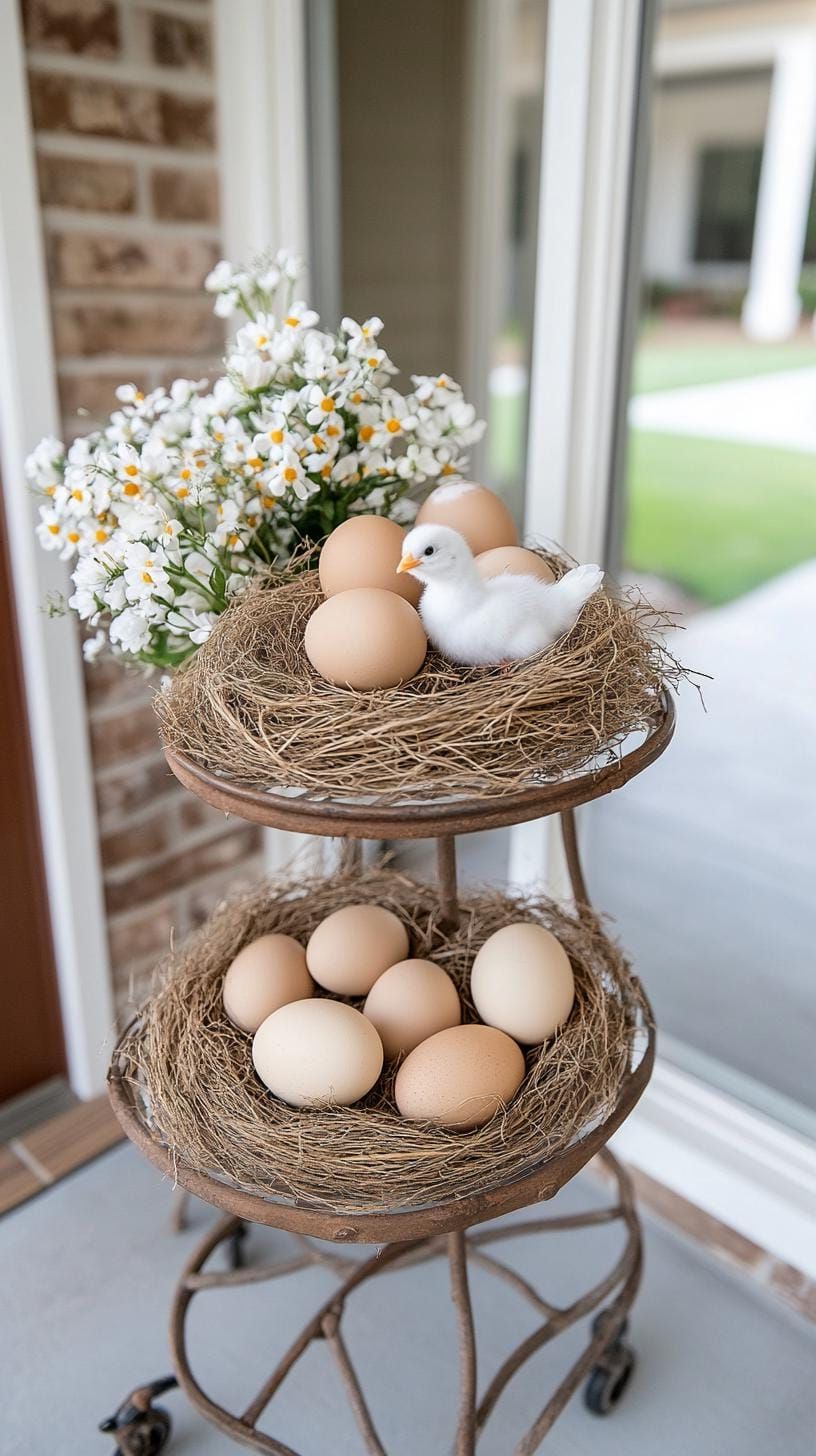 12. Vintage Easter Tea Cart Display - photo 2