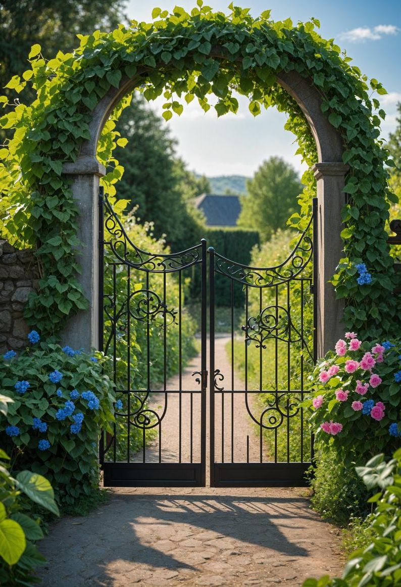 19. Garden Charm with a Lattice Gate