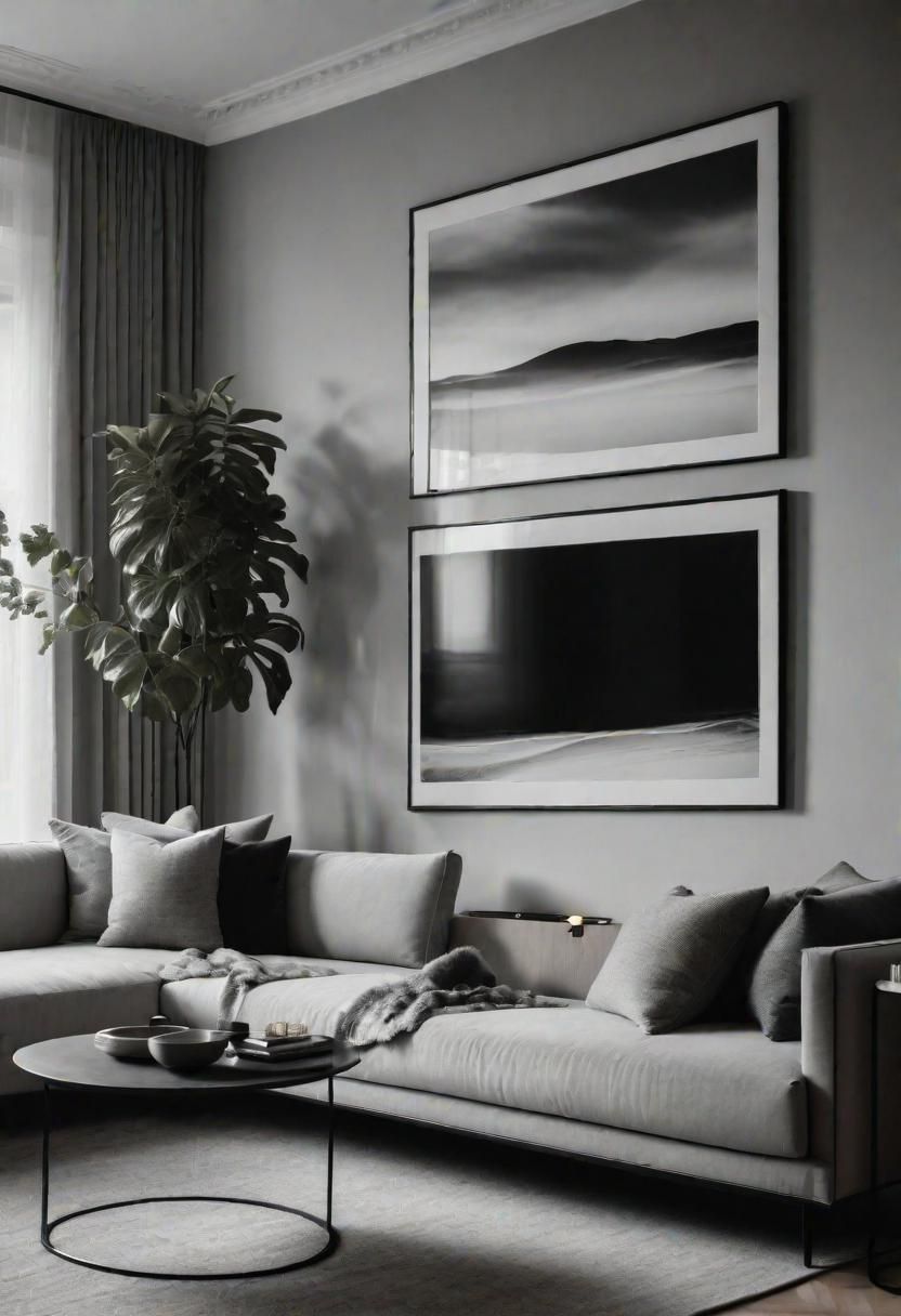 42. Grey Chic Neutral Living Room Style