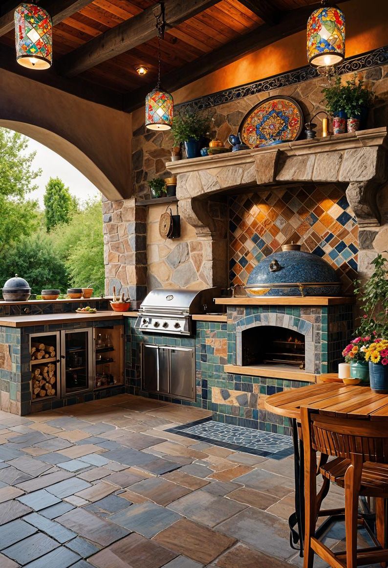 17. Handcrafted Artisan Outdoor Kitchen