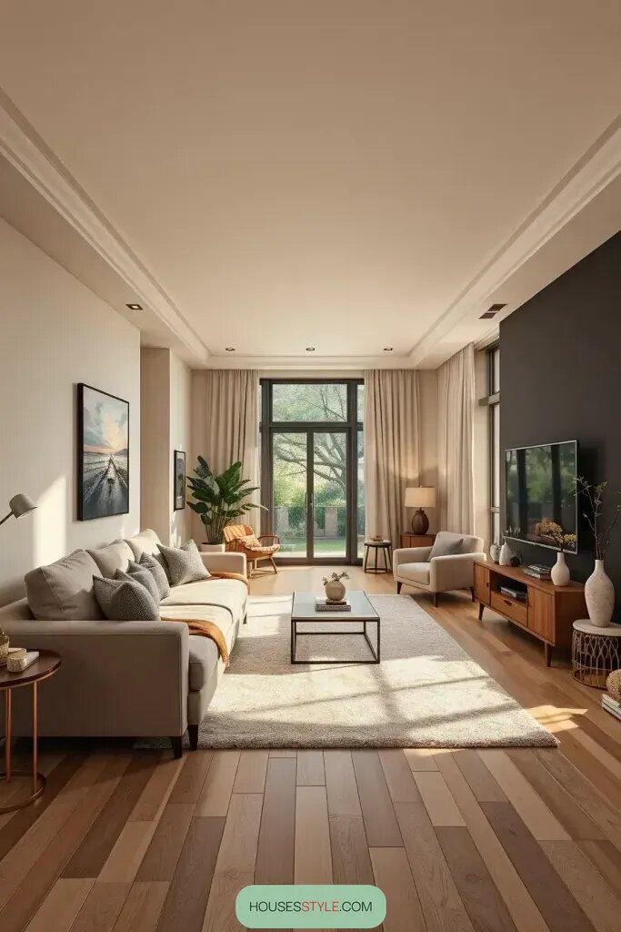 Color Coordination In Lengthy Interiors