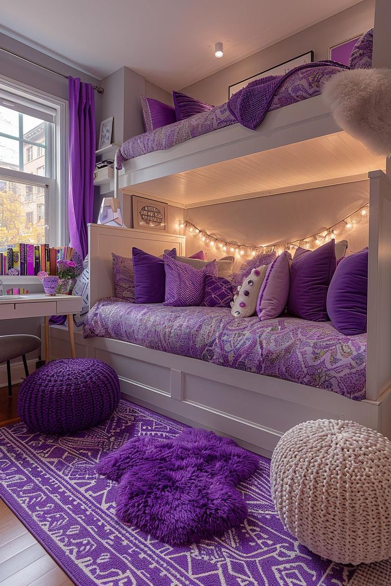 21. Purple and Silver Dorm Decor - photo 2