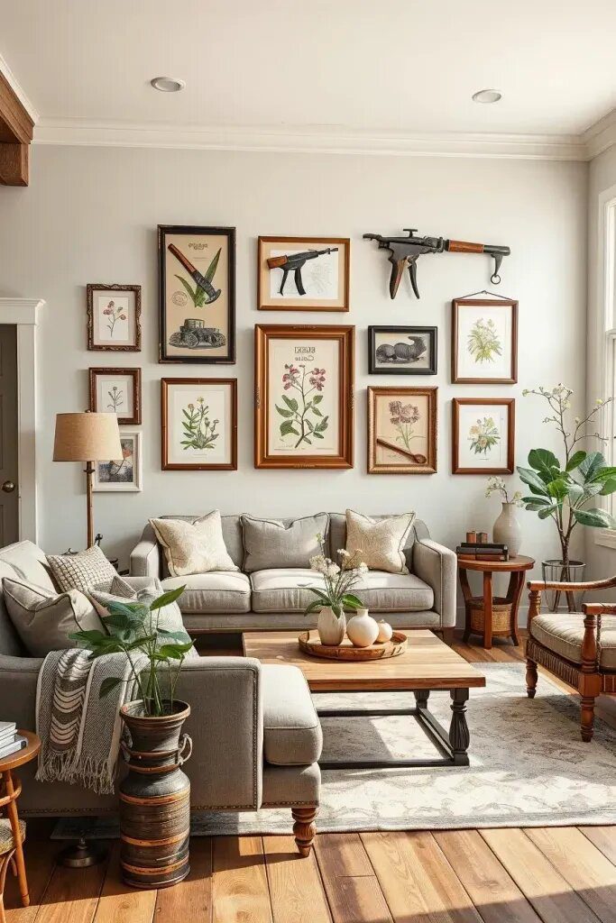43. Build A Farmhouse Gallery Wall