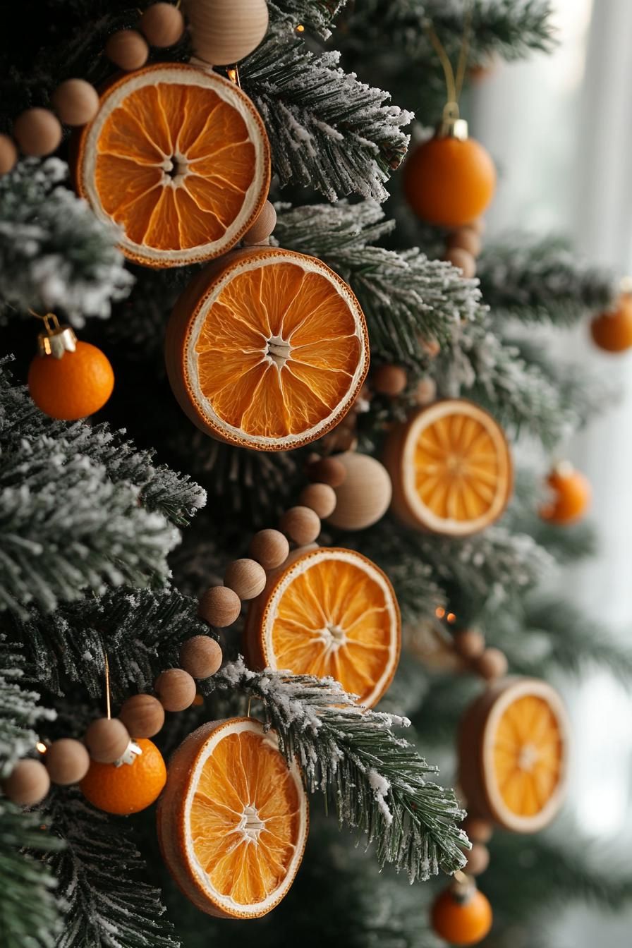 5. Wooden Bead and Orange Garland - photo 3