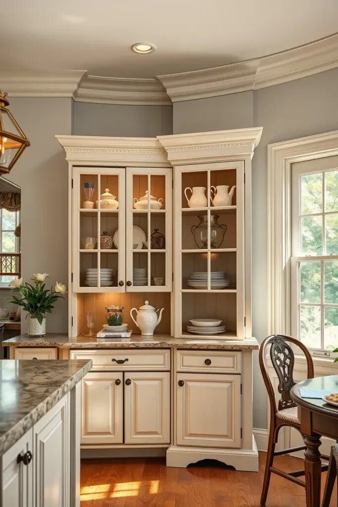 Built-In Hutches With Glass-Pane Details - photo 2