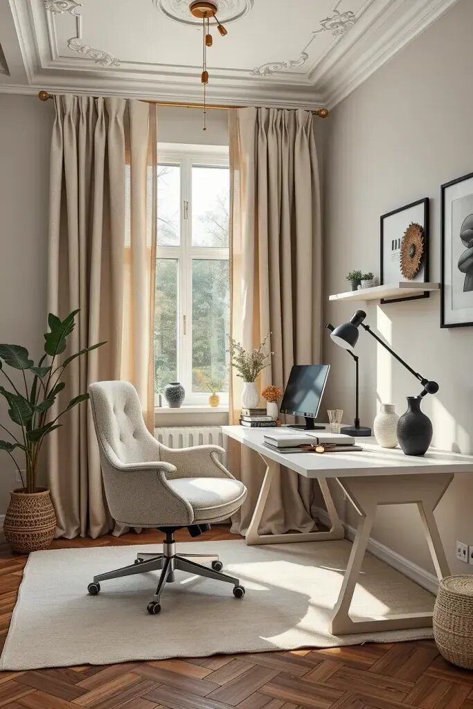 Monochrome Color Schemes For A Refined Office - photo 2