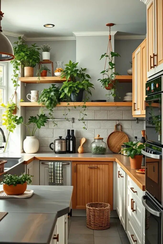 Using Greenery to Soften Clean Lines