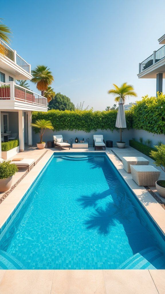 2. A Luxury Rectangular Pool Built for Relaxing