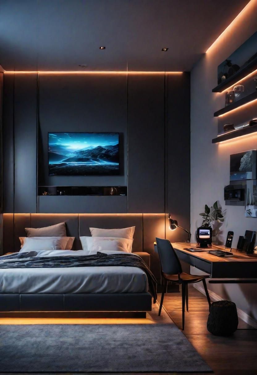 23. Smart Tech-Ready Bedroom Design