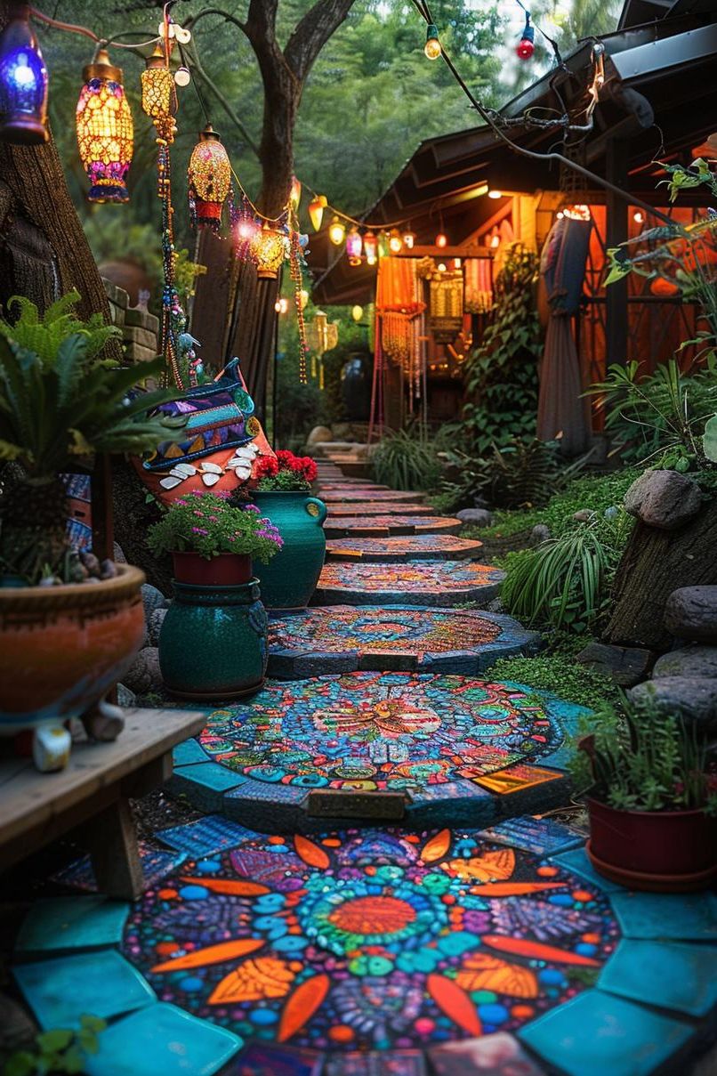 7. Colorful Mosaic Pathway Designs - photo 3