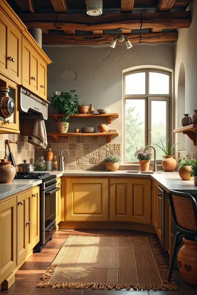 Earthy Organic Kitchens Built Around Yellow Tones