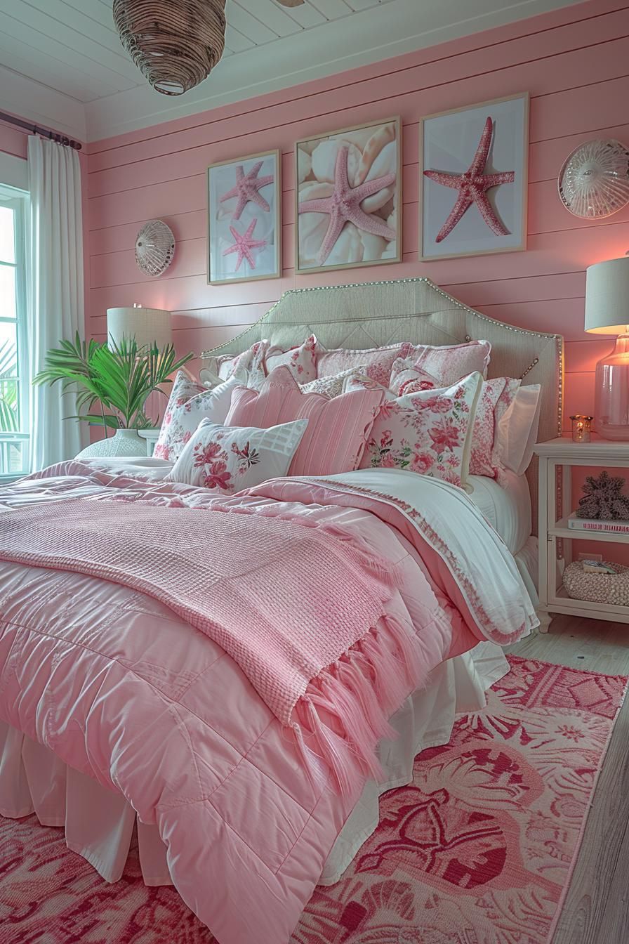 12. Pink Starfish Wall Design Idea - photo 2
