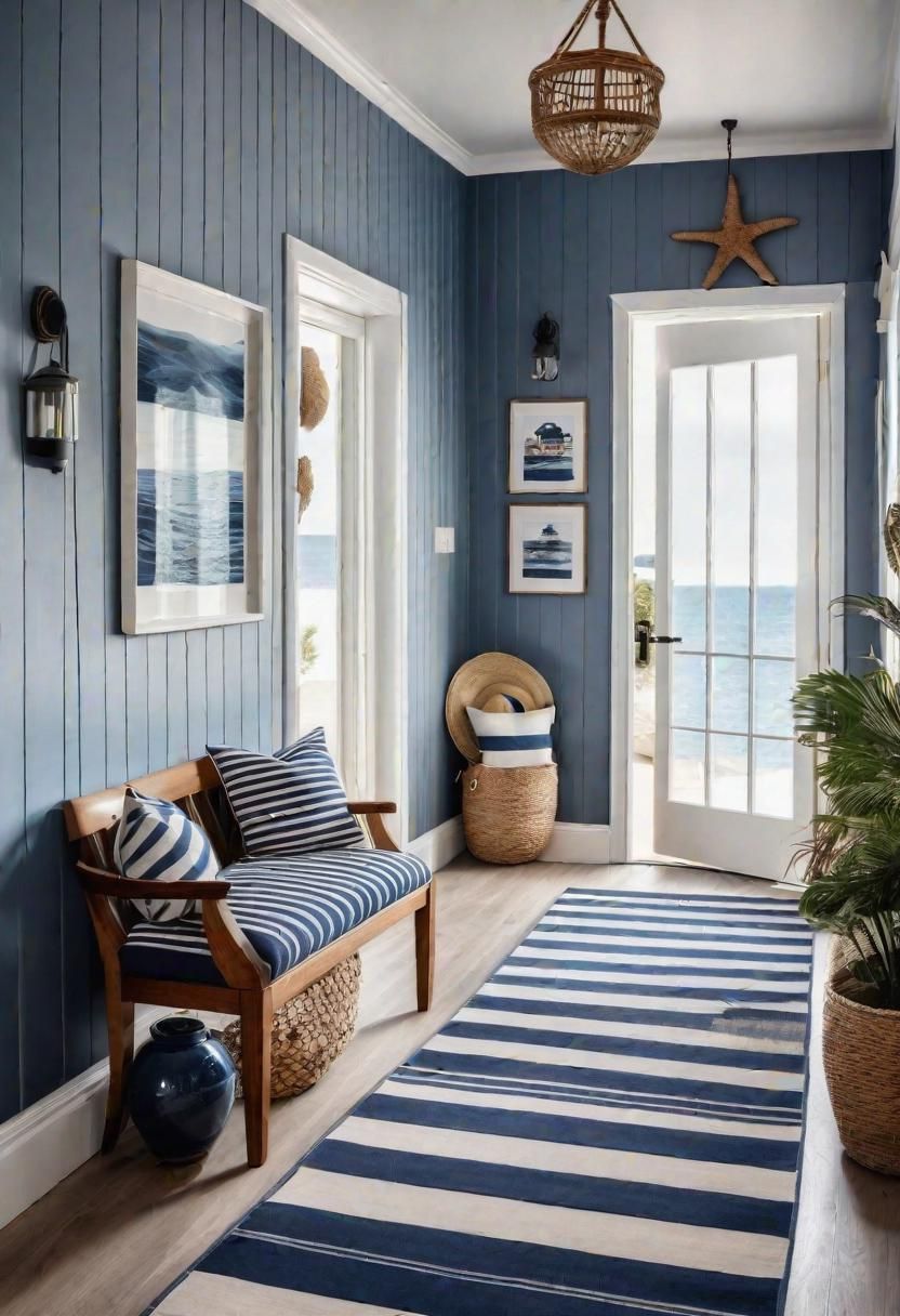 10. Coastal Chic Entryway Styling